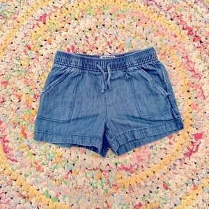 Old Navy Girls Denim Shorts with Pockets and Adjustable Waist Drawstring